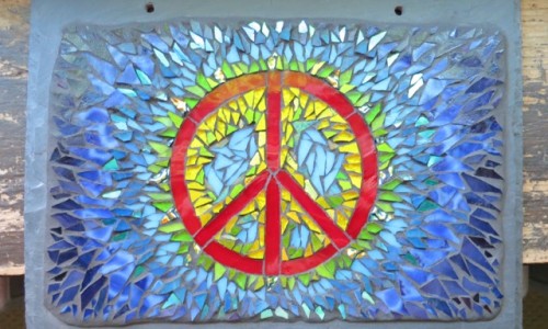 Tie Dye Inspired Peace Symbol by Nutmeg Designs