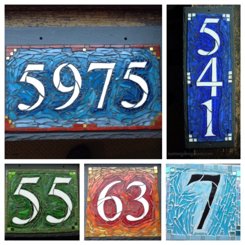 Colorful House Numbers from Nutmeg Designs