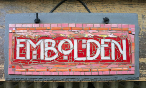 Embolden Mosaic in Pink and Red by Nutmeg Designs