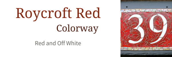 Roycroft Red Colorway for Nutmeg Designs House Numbers