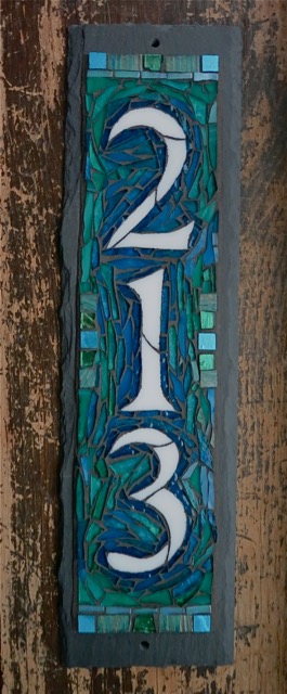 3 Digit Vertical House Number on Slate by Nutmeg Designs 3 Digit Vertical House Number on Slate by Nutmeg Designs