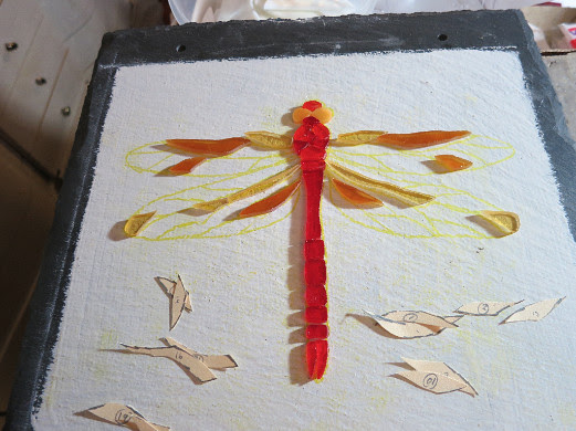 Dragonfly Mosaic in Progress