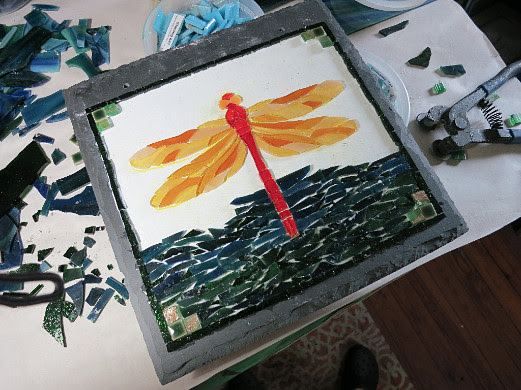 Dragonfly Mosaic in Progress