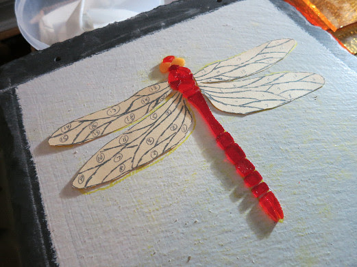 Dragonfly Mosaic in Progress