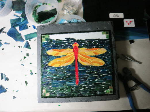 Dragonfly Mosaic in Progress