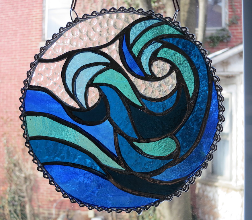 Ocean Wave Mandala Suncatcher by Wayne Stratz